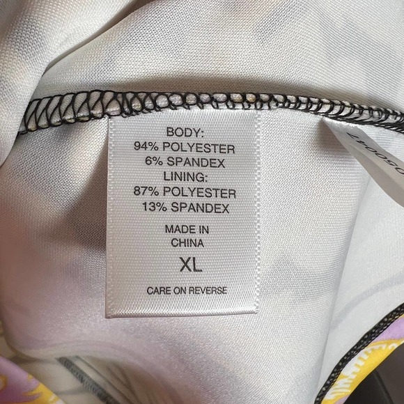 NEW! New York & Co Art Deco Floral Sheath Dress XL Purple Gold Sleeveless $70 - Picture 6 of 6